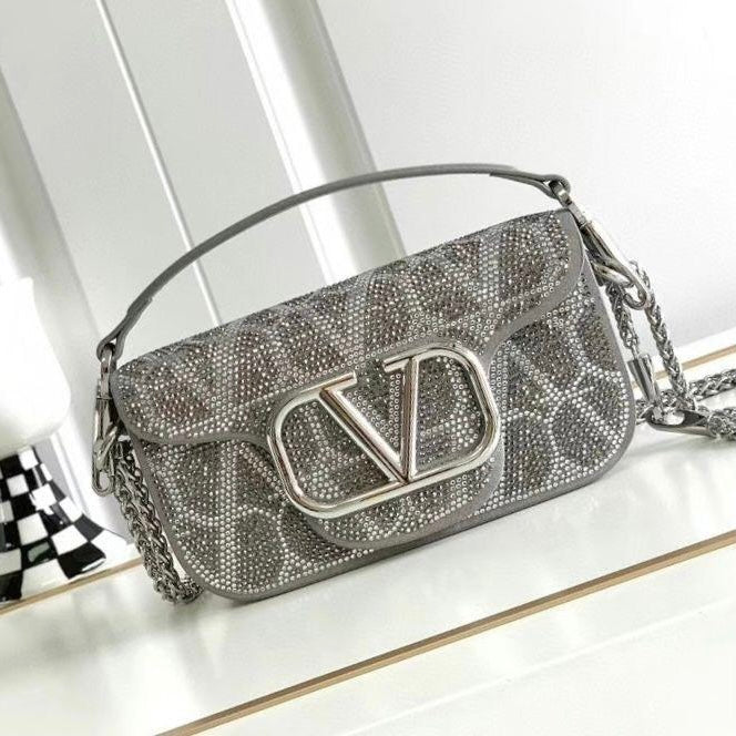 Valentino Garavani Small Locò Toile Cotton Bag