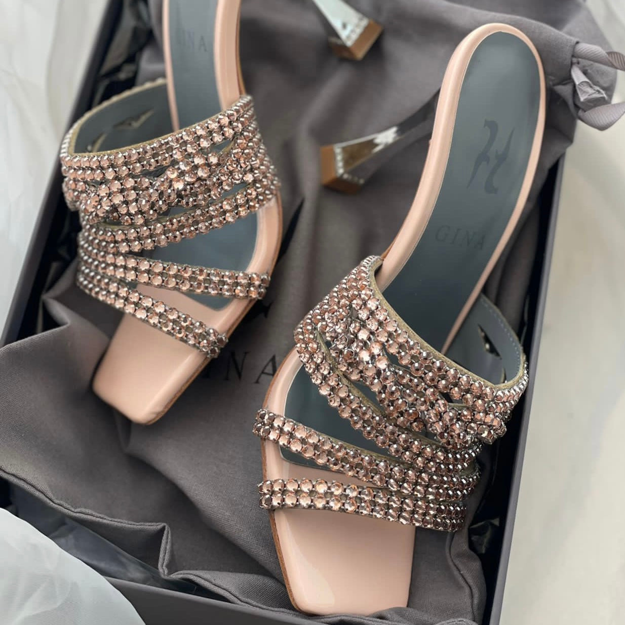 Gina Golden Radiance Crystal Shoes