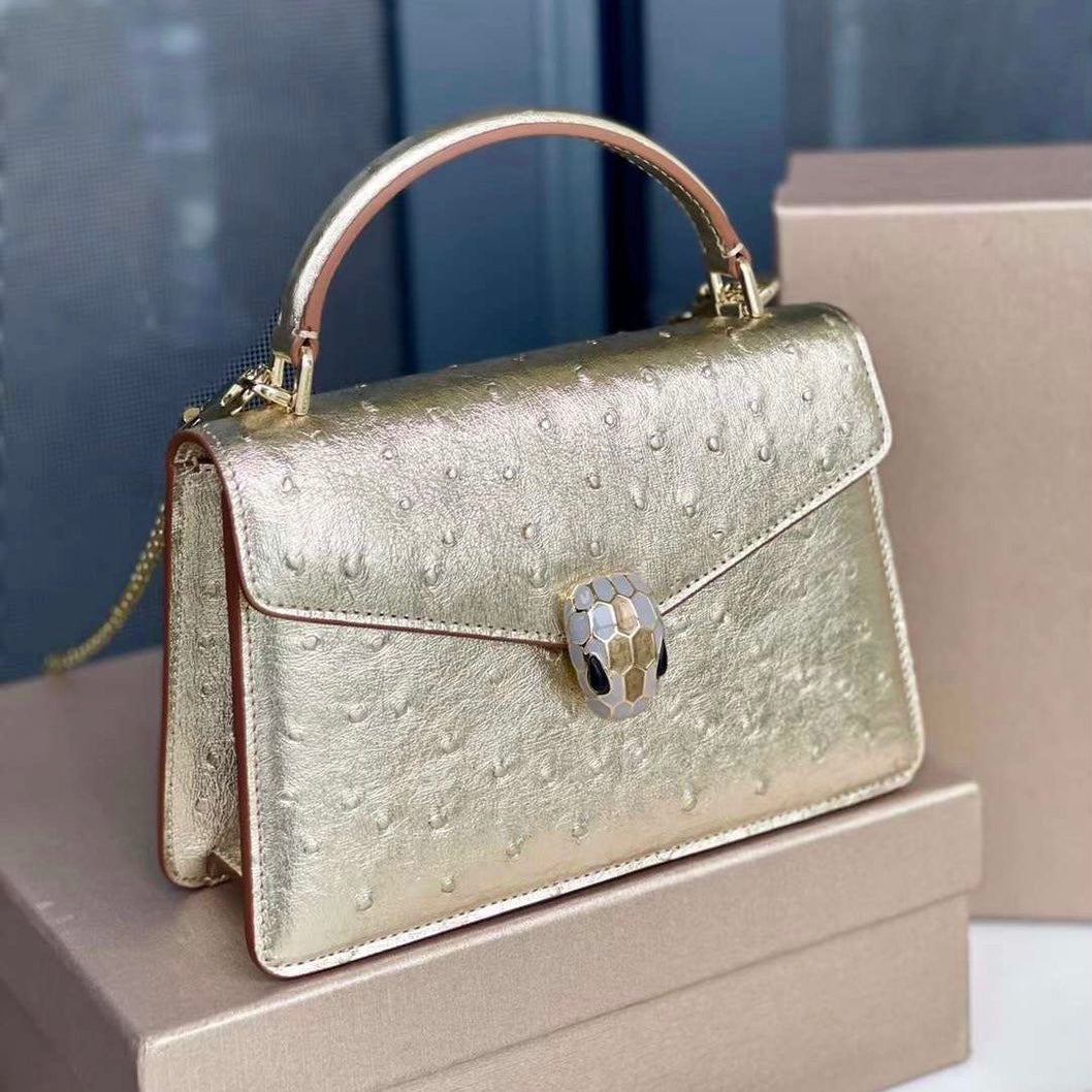BVlgari Serpenti Forever Top Handel Calf Skin Bag