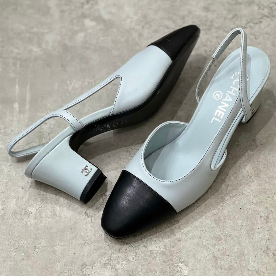 Chanel Two-Tone Slingbacks Shoes