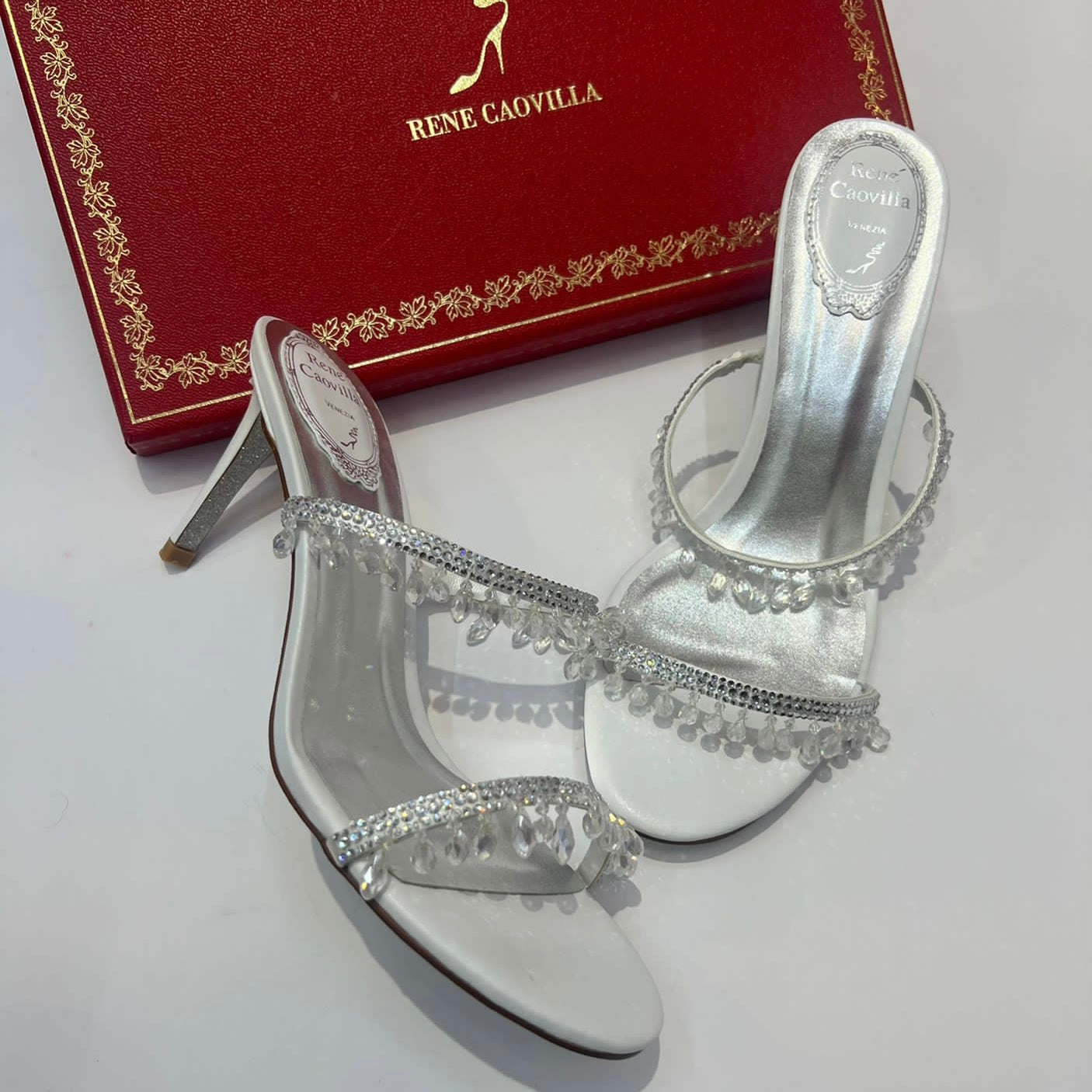 René Caovilla Crystal Drop Shoes
