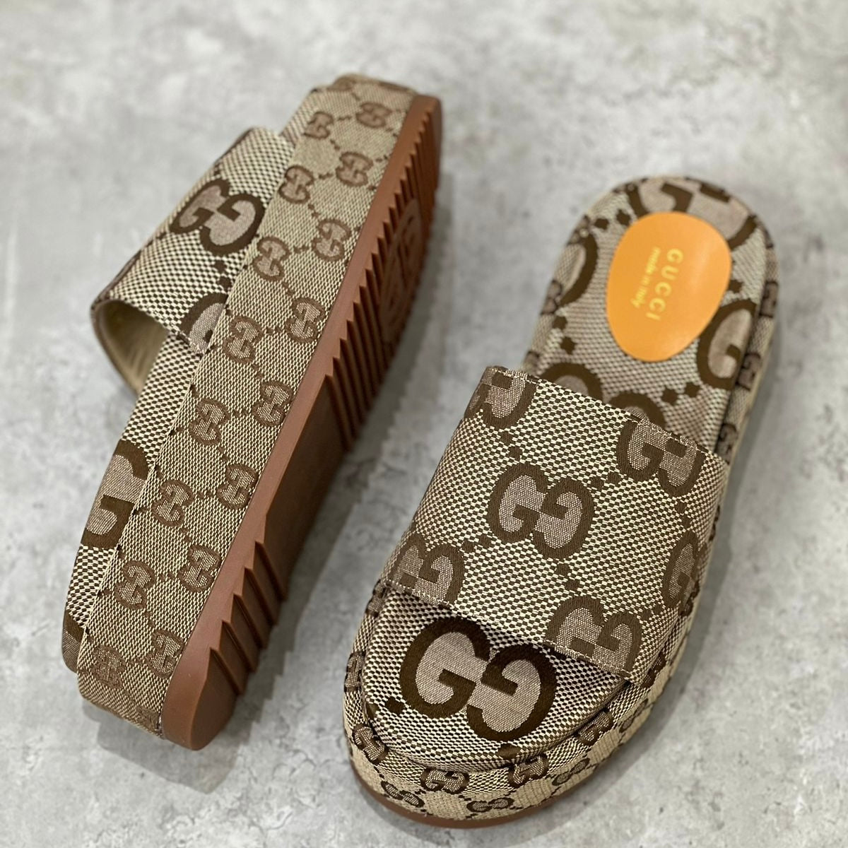 Gucci denim platform shoes