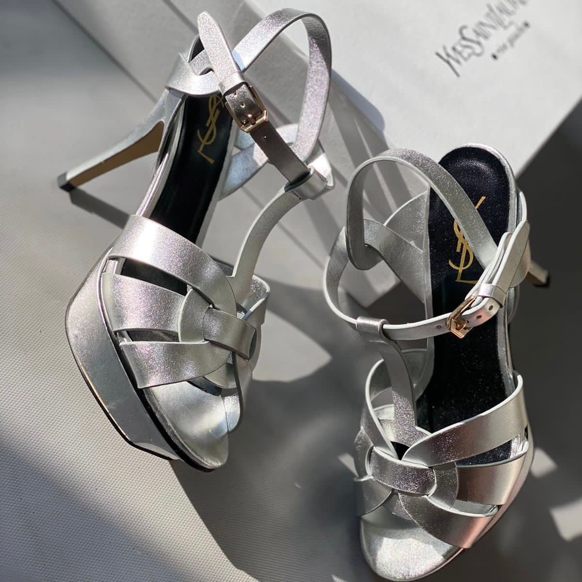 YSL Tribute Platform Shoes in Smooth Leather