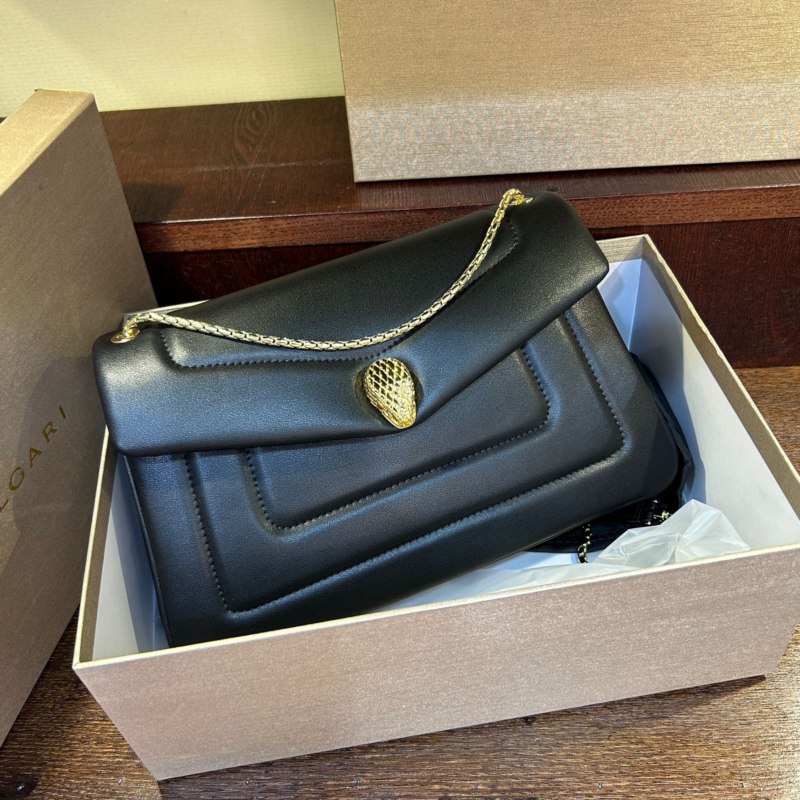 Bvlgari Serpenti Forever Wallet In Bag