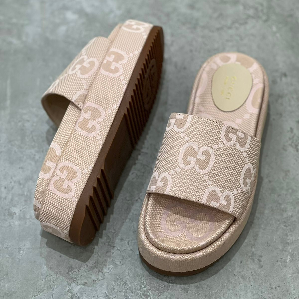Gucci denim platform shoes