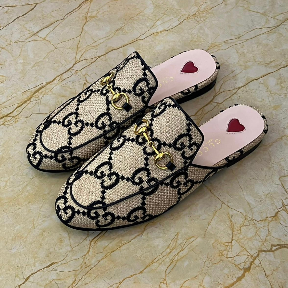 Gucci Princetown GG Canvas Shoes