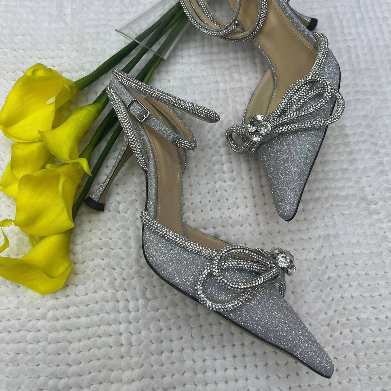 Mach & Mach Double Bow Satin Shoes