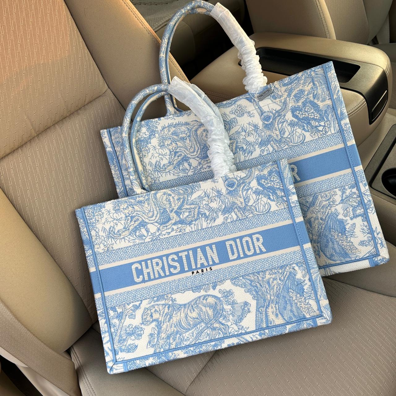 Large Dior Book Tote Bag