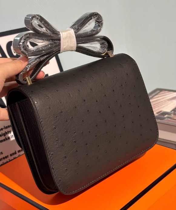 Hermes Constance Ostrich Bag