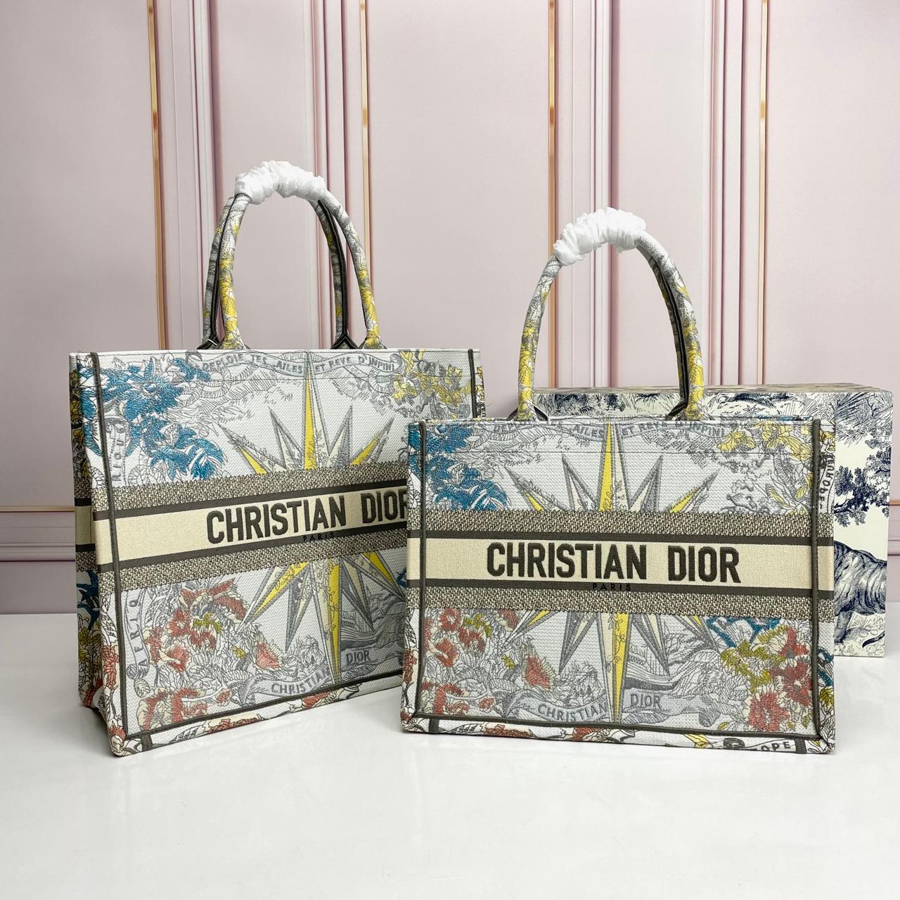 Large Dior Book Tote Bag