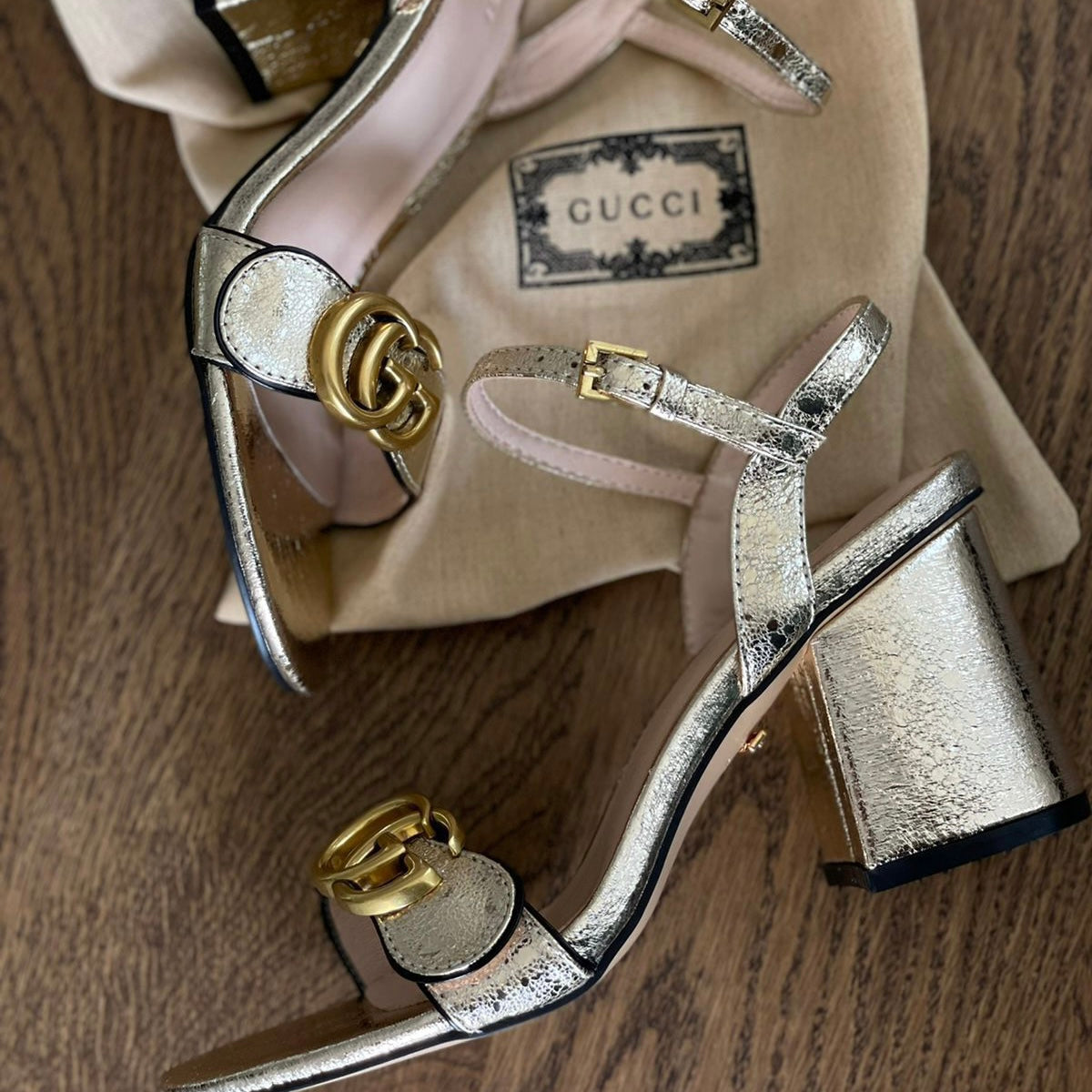 Gucci Marmont Leather Shoes with Double G Logo