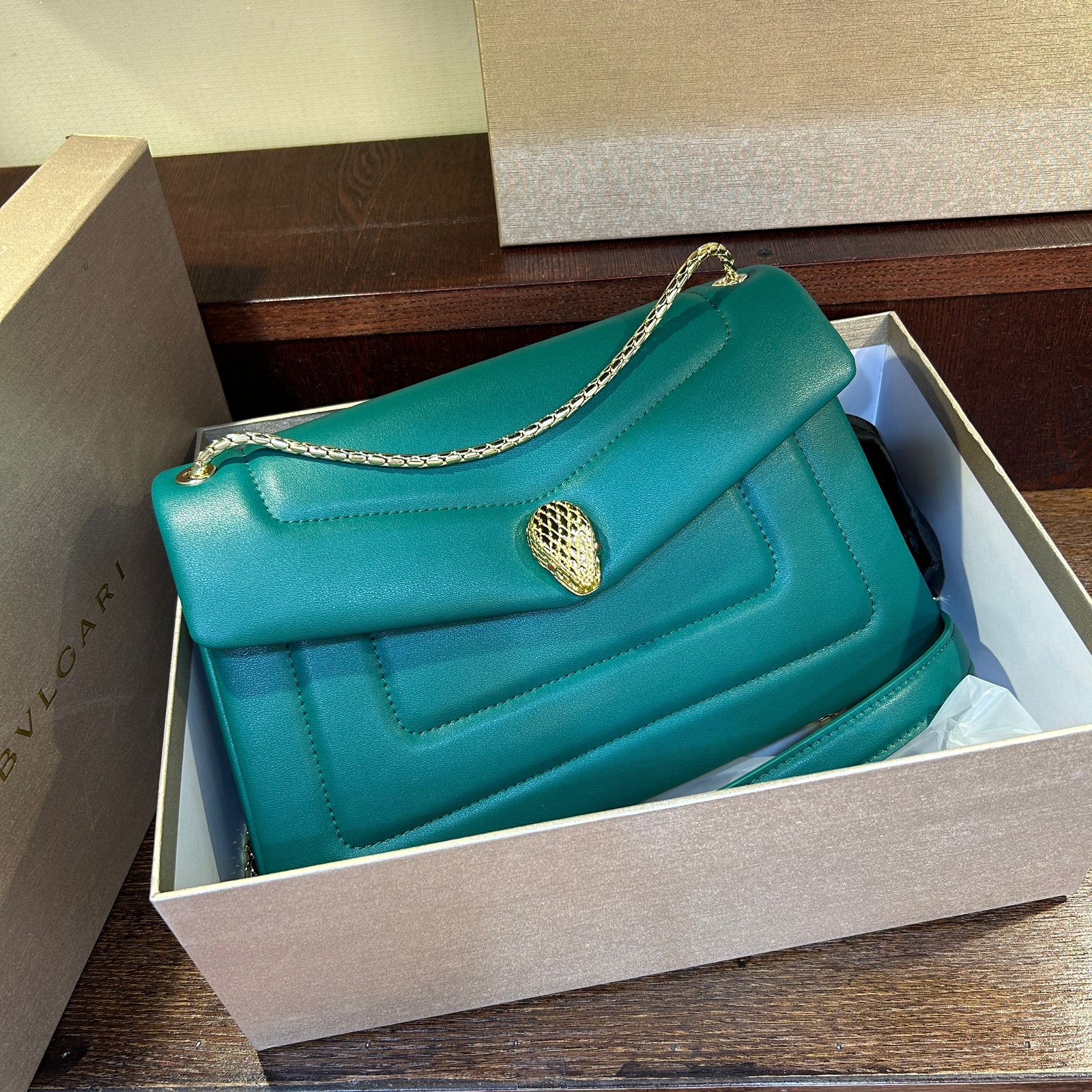 Bvlgari Serpenti Forever Wallet In Bag