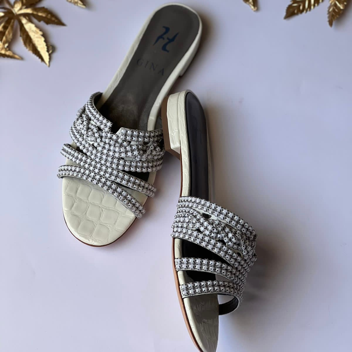 Gina London crystal embellished shoes