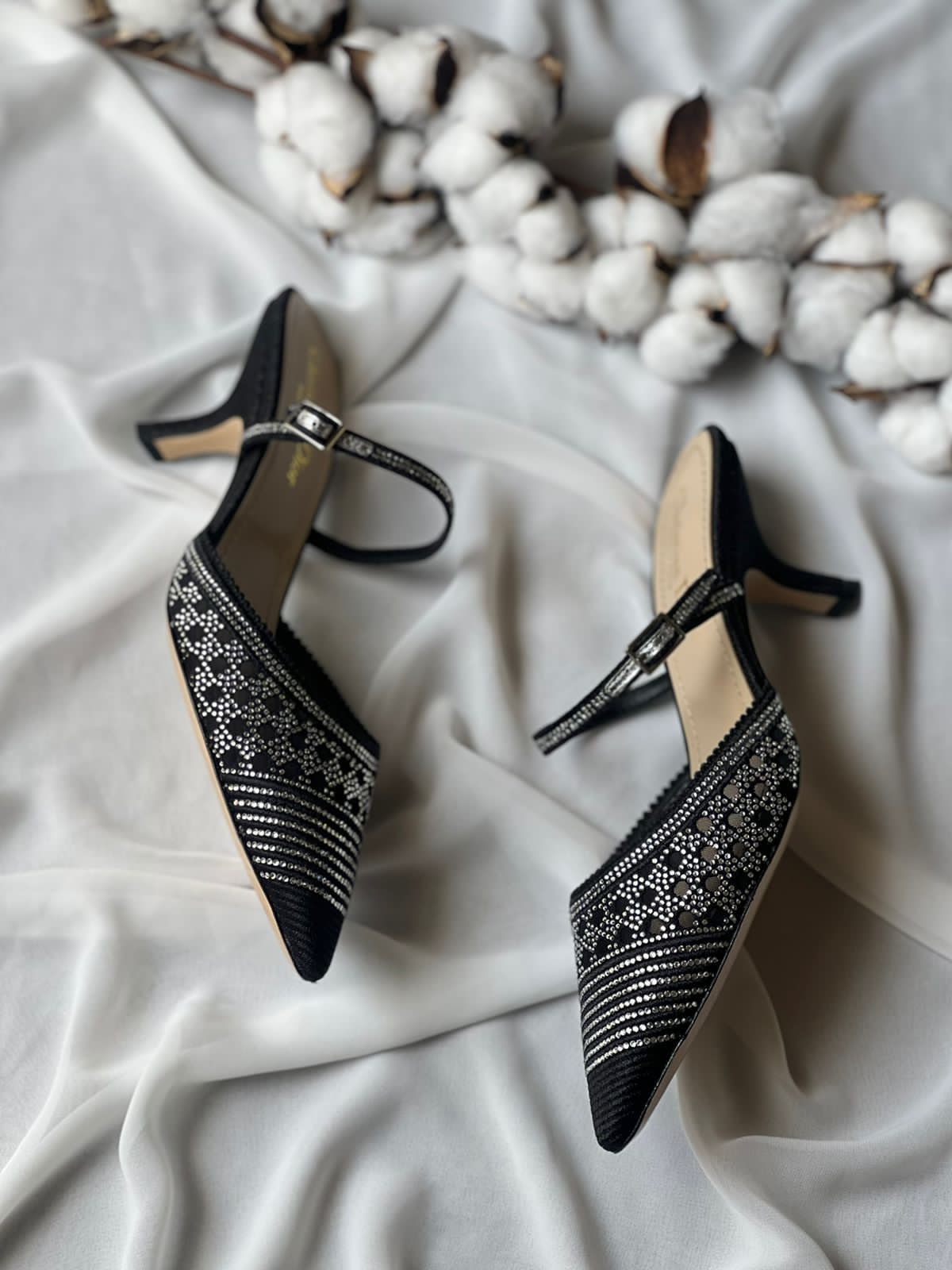 Dior D-Joy Slingback Kitten Shoes