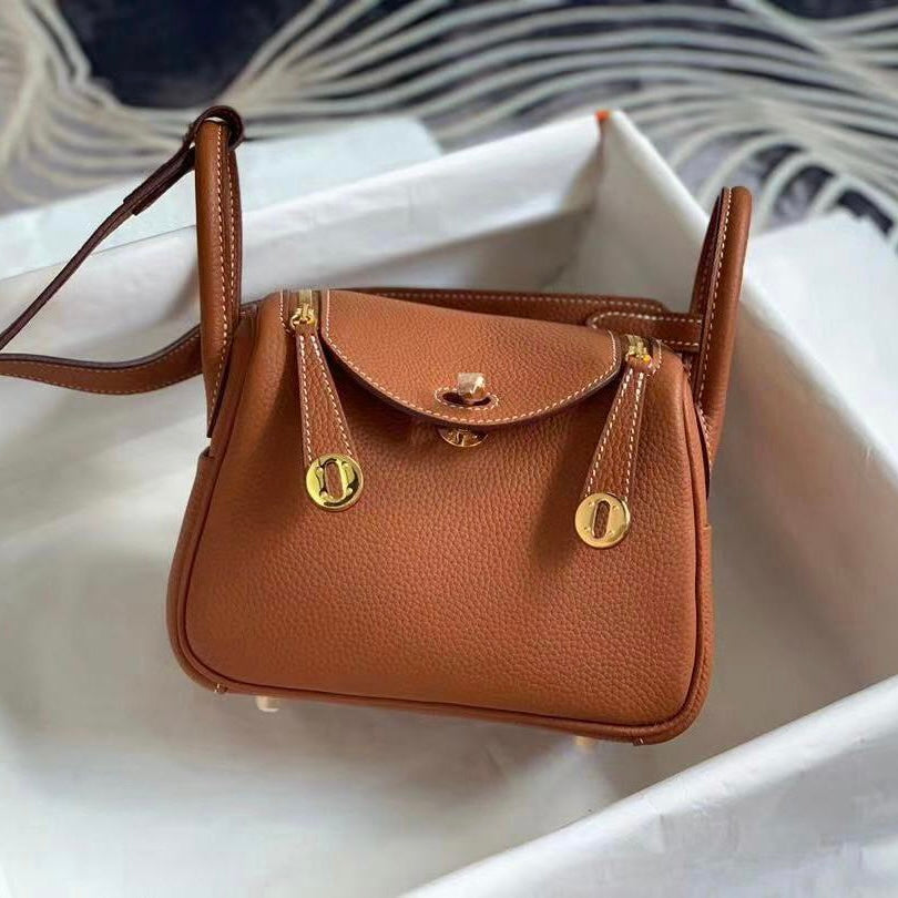 Hermes Lindy Ostrich Mini Bag