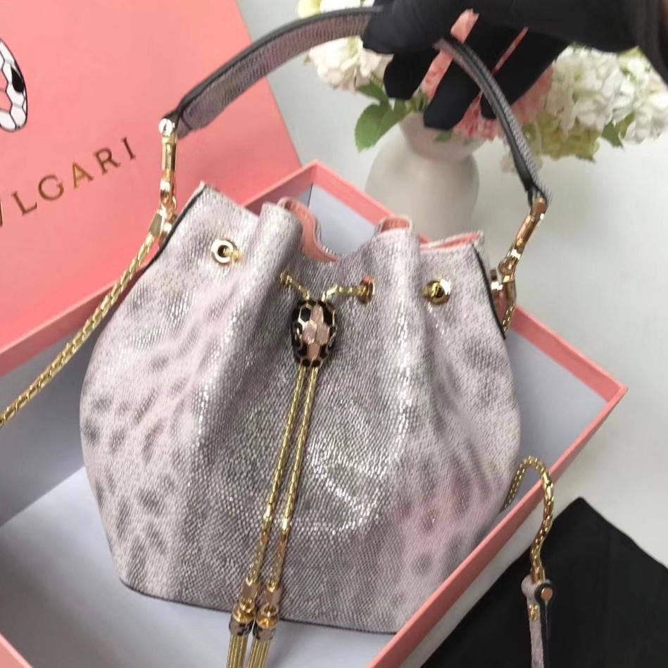 Bvlgari serpenti forever bucket snakeskin Shoulder Bag