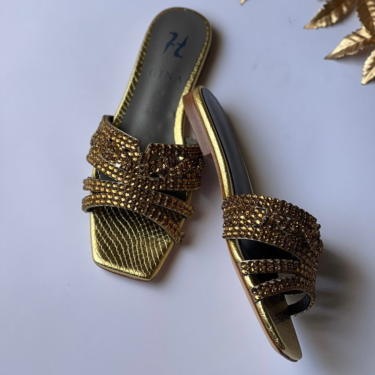 Gina London crystal embellished shoes