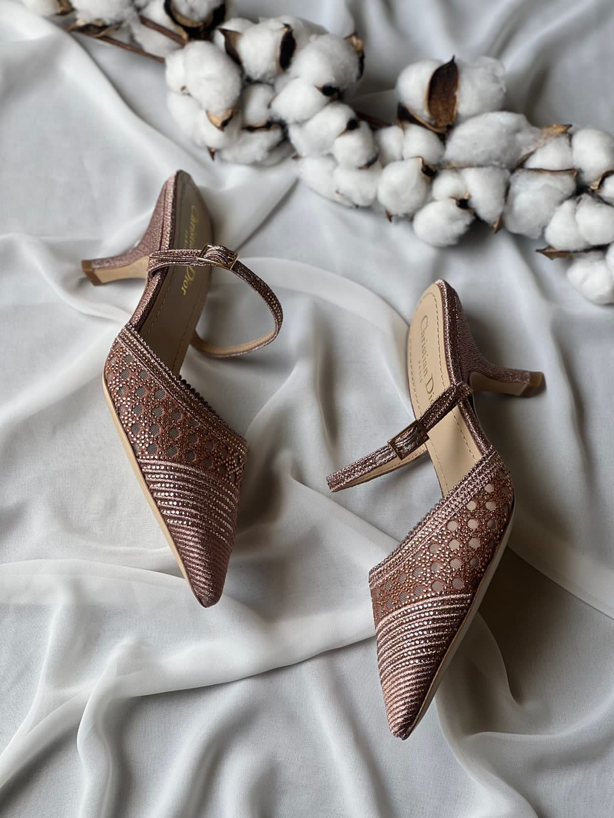 Dior D-Joy Slingback Kitten Shoes