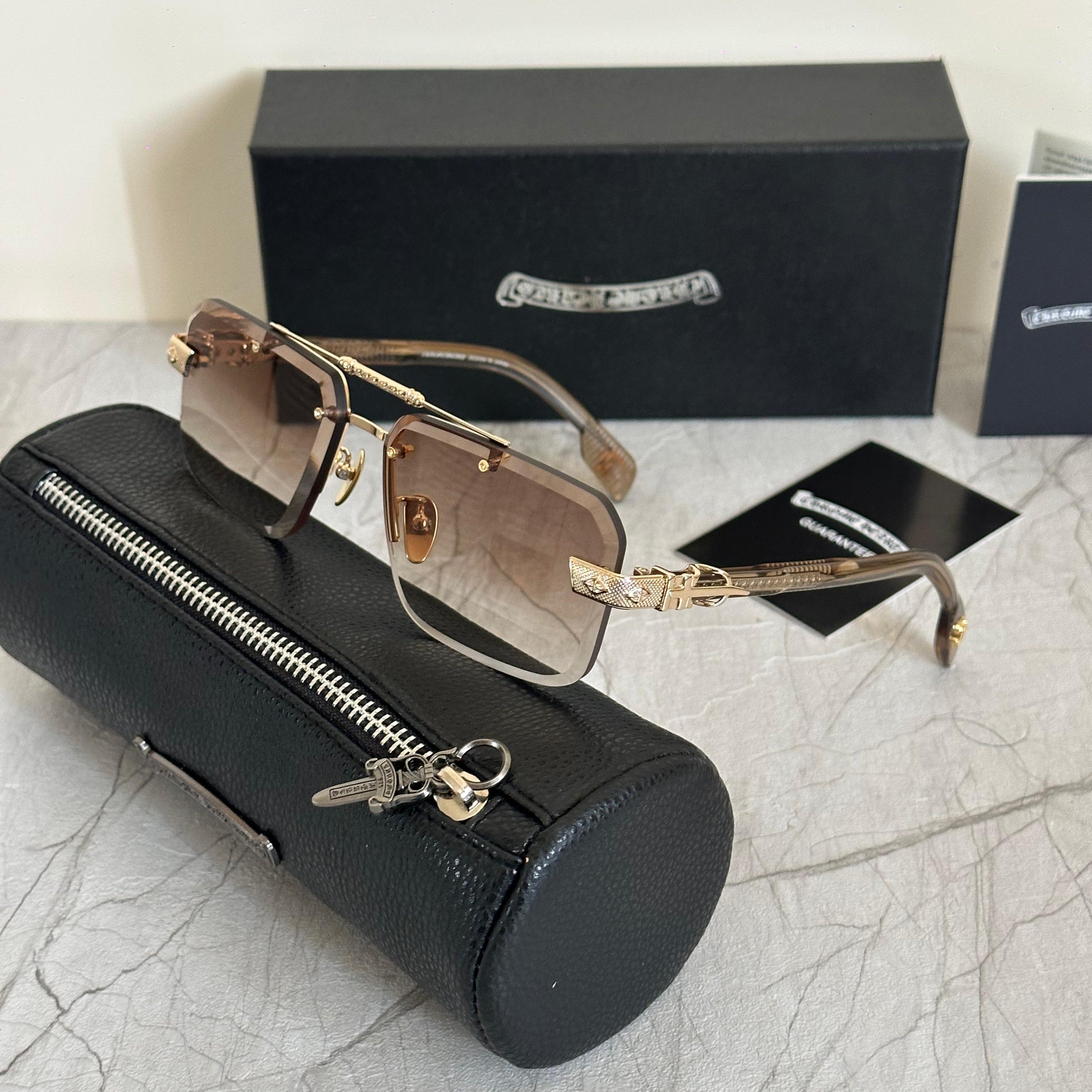 Chrome Hearts Silver Dagger Shield Sunglasses