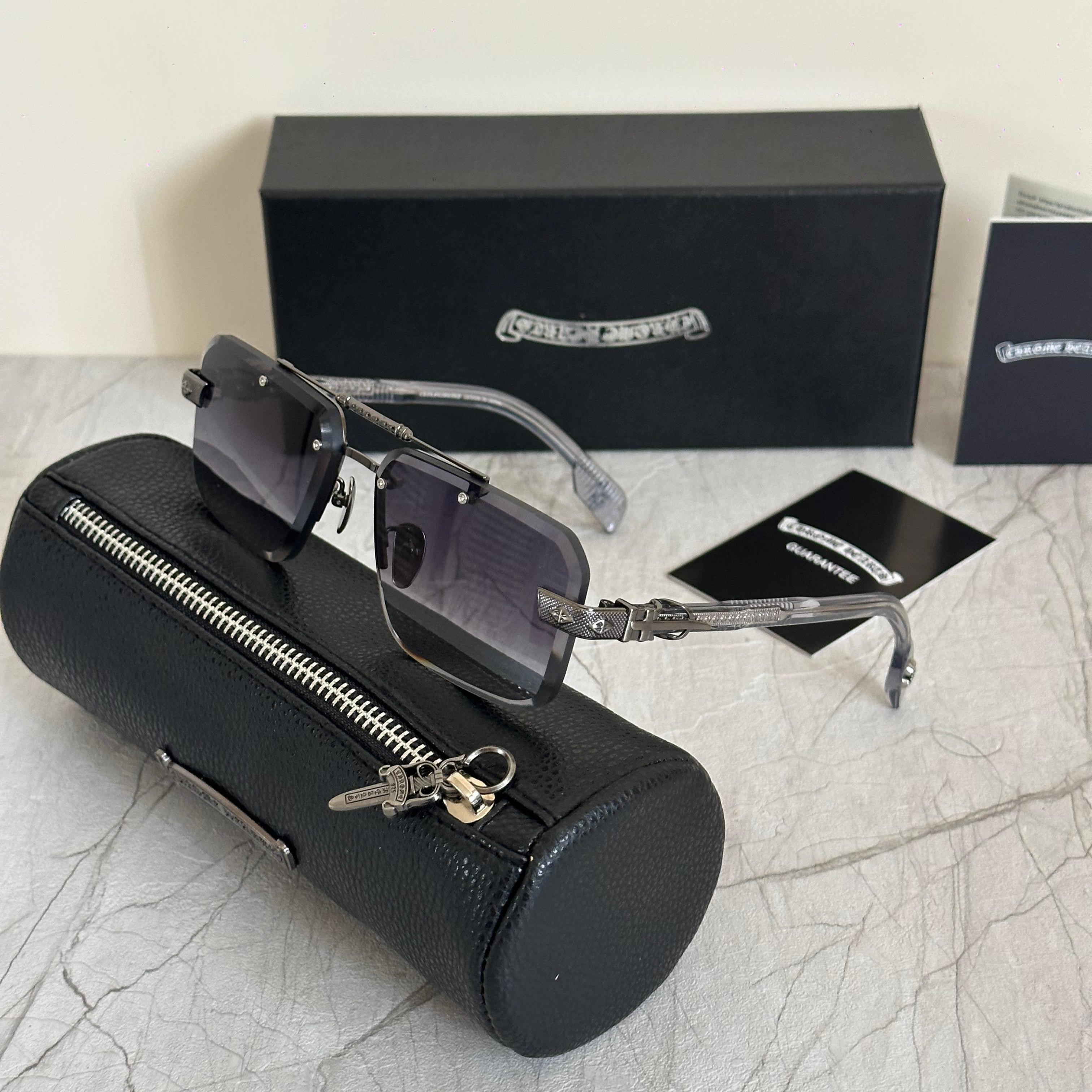 Chrome Hearts Silver Dagger Shield Sunglasses
