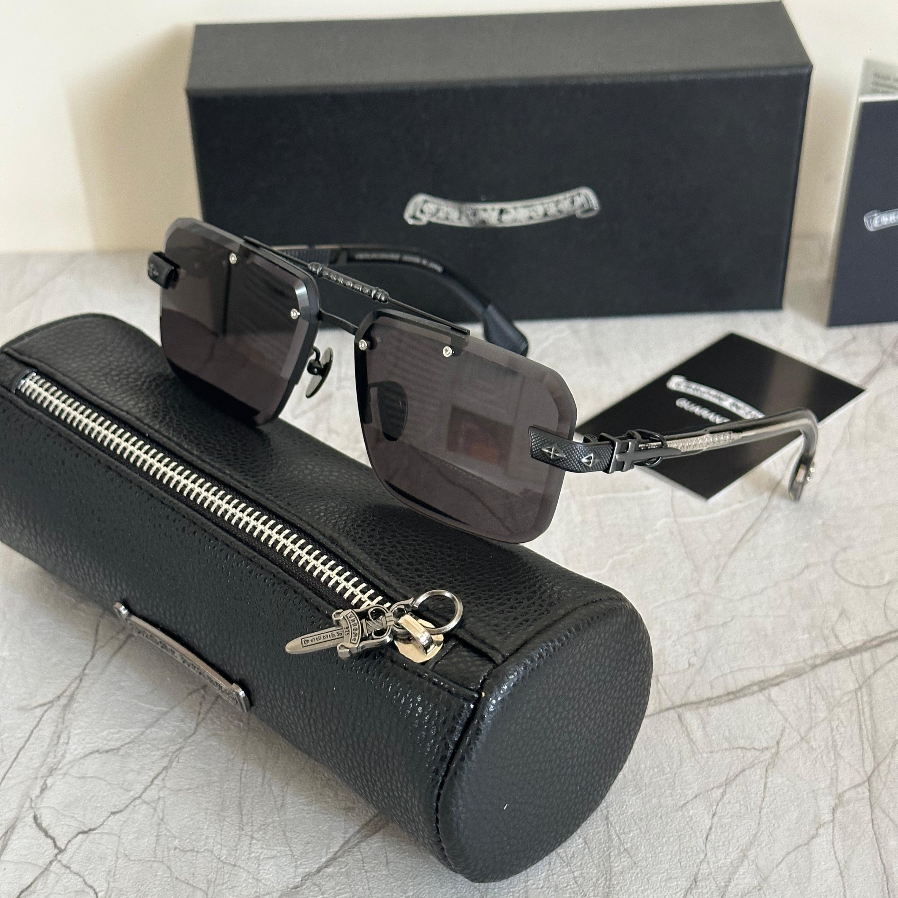 Chrome Hearts Silver Dagger Shield Sunglasses