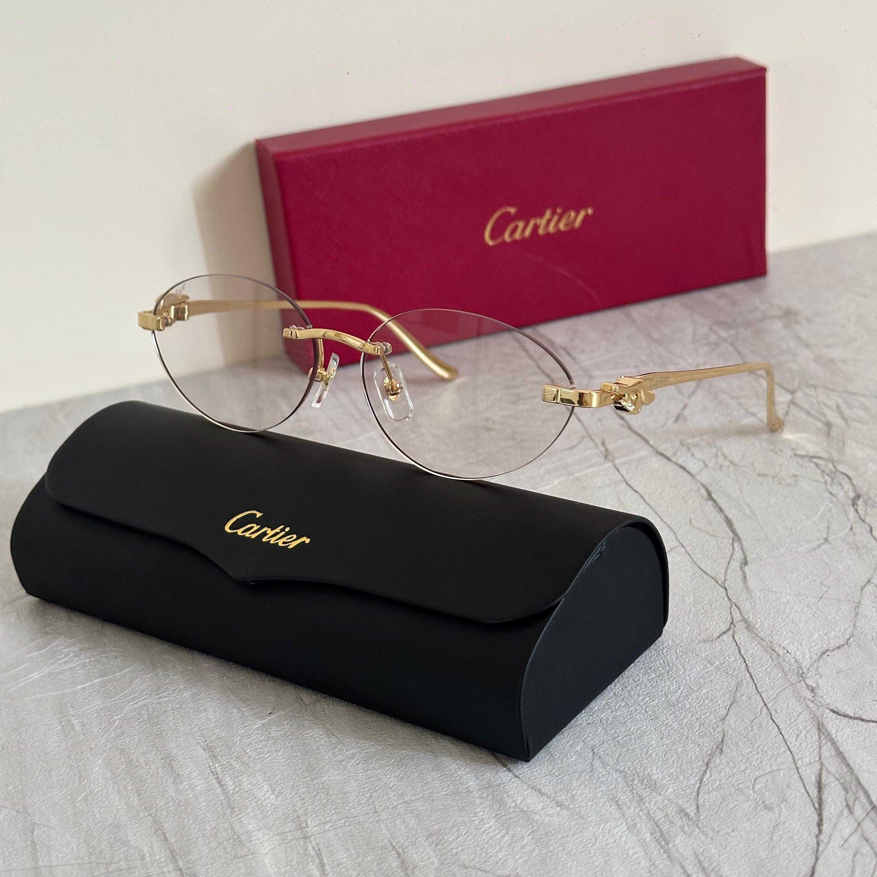 Cartier CT0362S Rimless Oval Sunglasses
