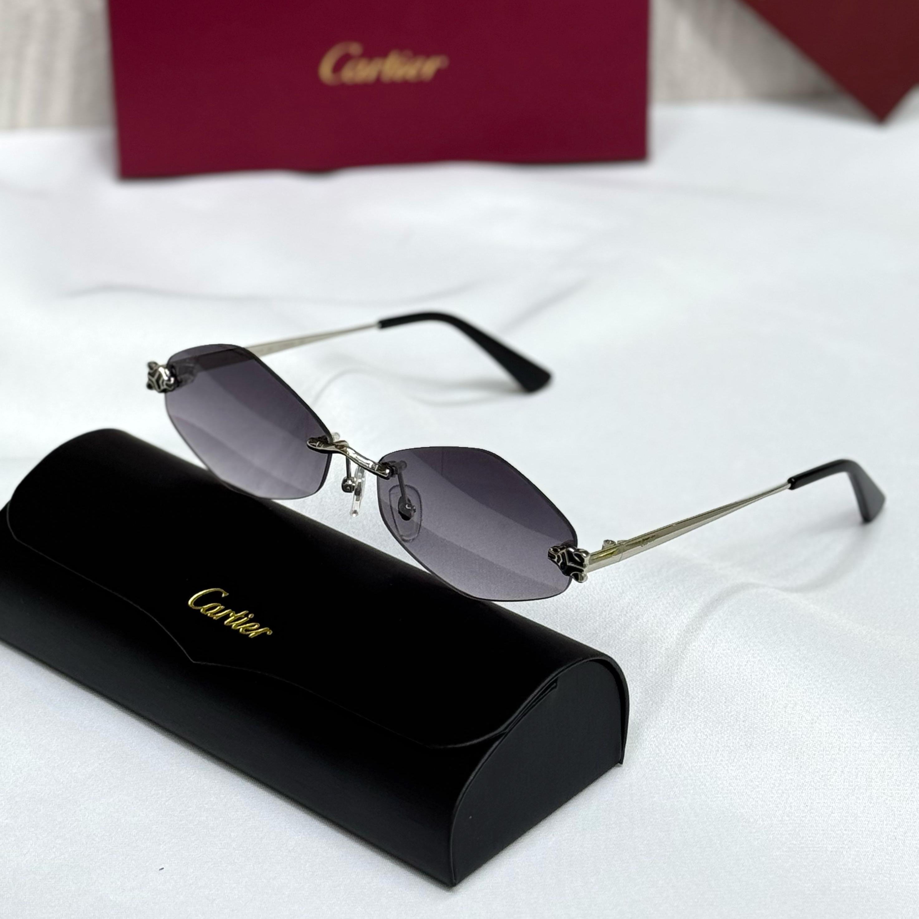 Cartier CT0190S Rimless Panther Sunglasses