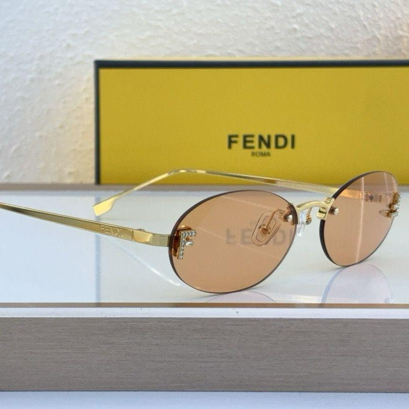 Fendi FE40090U Oval Rimless Sunglasses