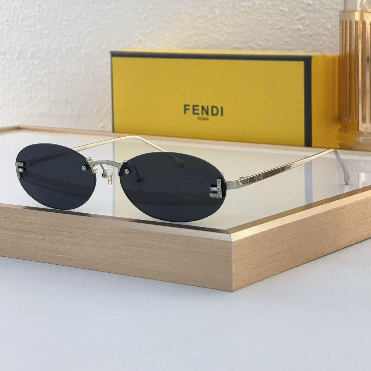 Fendi FE40090U Oval Rimless Sunglasses