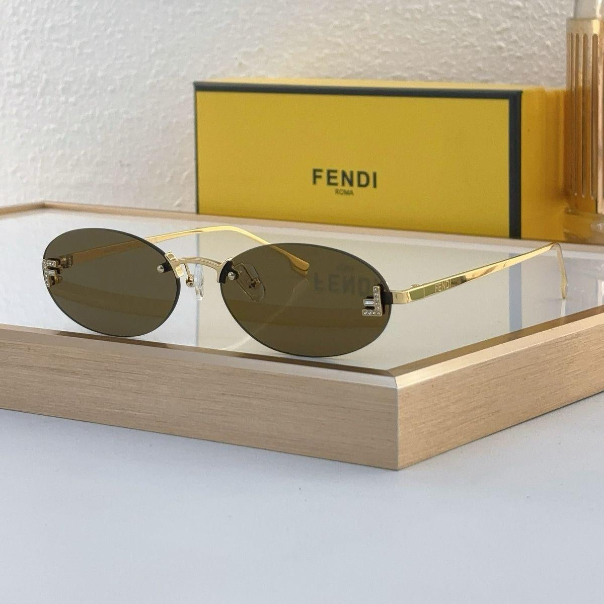 Fendi FE40090U Oval Rimless Sunglasses