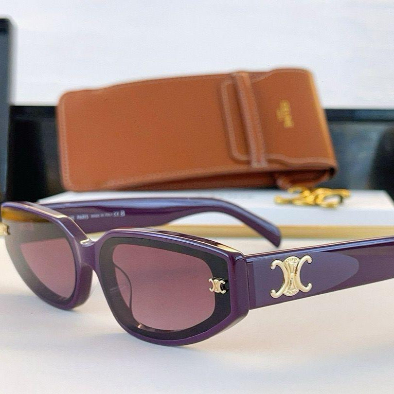 Celine Triomphe Black Cat-Eye Sunglasses