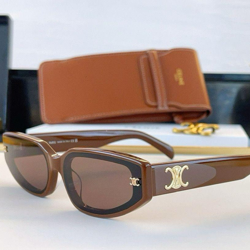 Celine Triomphe Black Cat-Eye Sunglasses