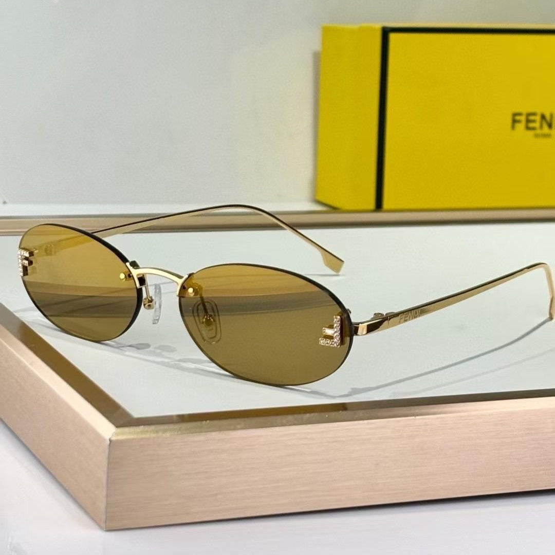 Fendi FE40109I Oval Rimless Sunglasses
