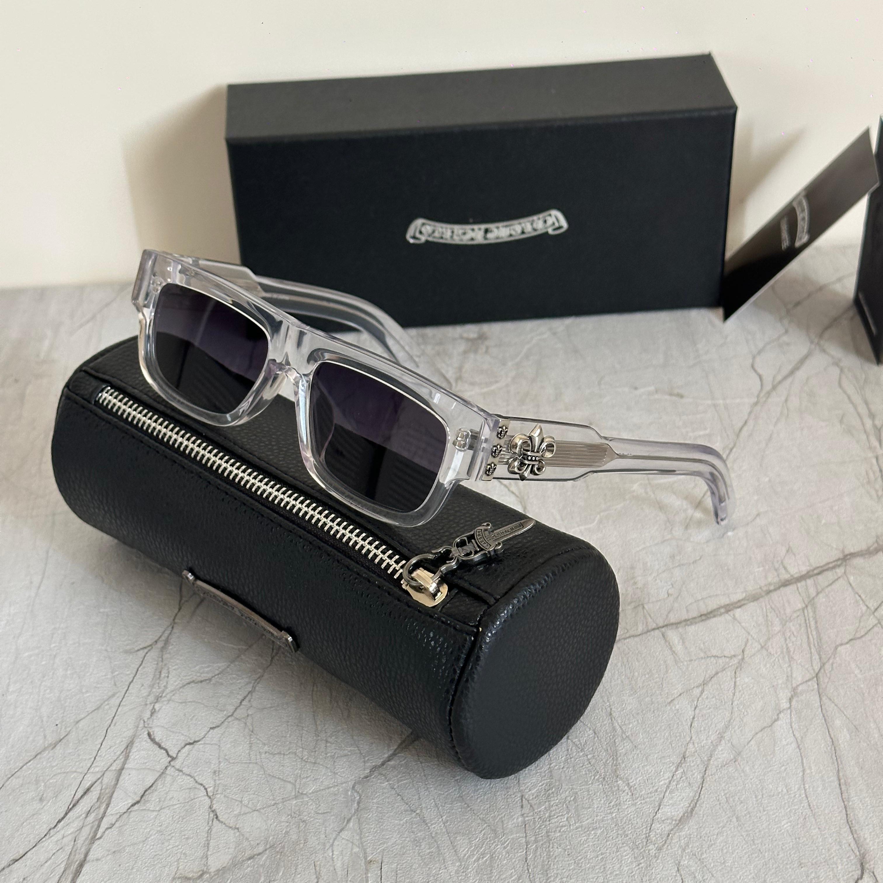 Chrome Hearts Fleur de Lys Rectangle Sunglasses
