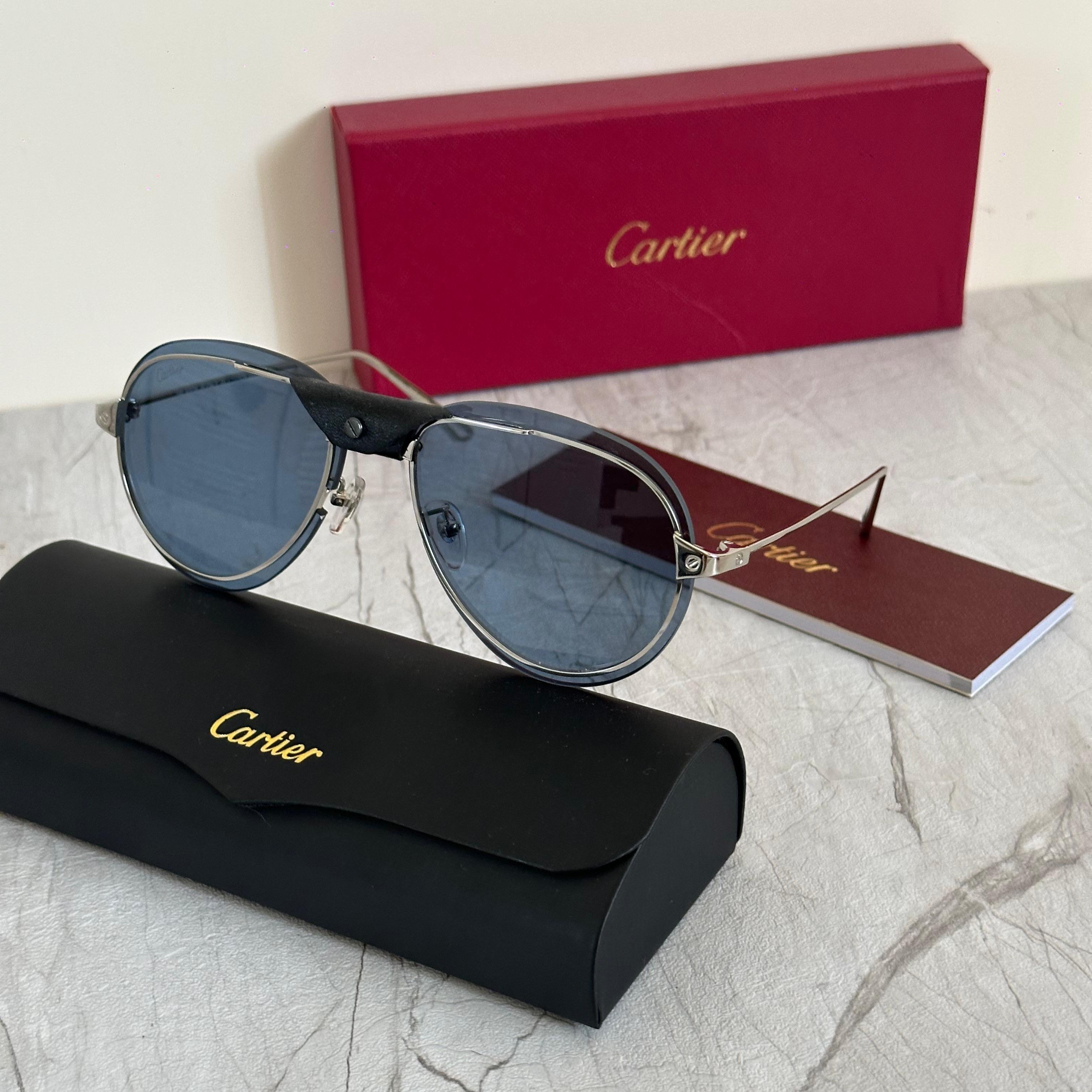Cartier CT0046S Santos de Cartier Pilot Sunglasses