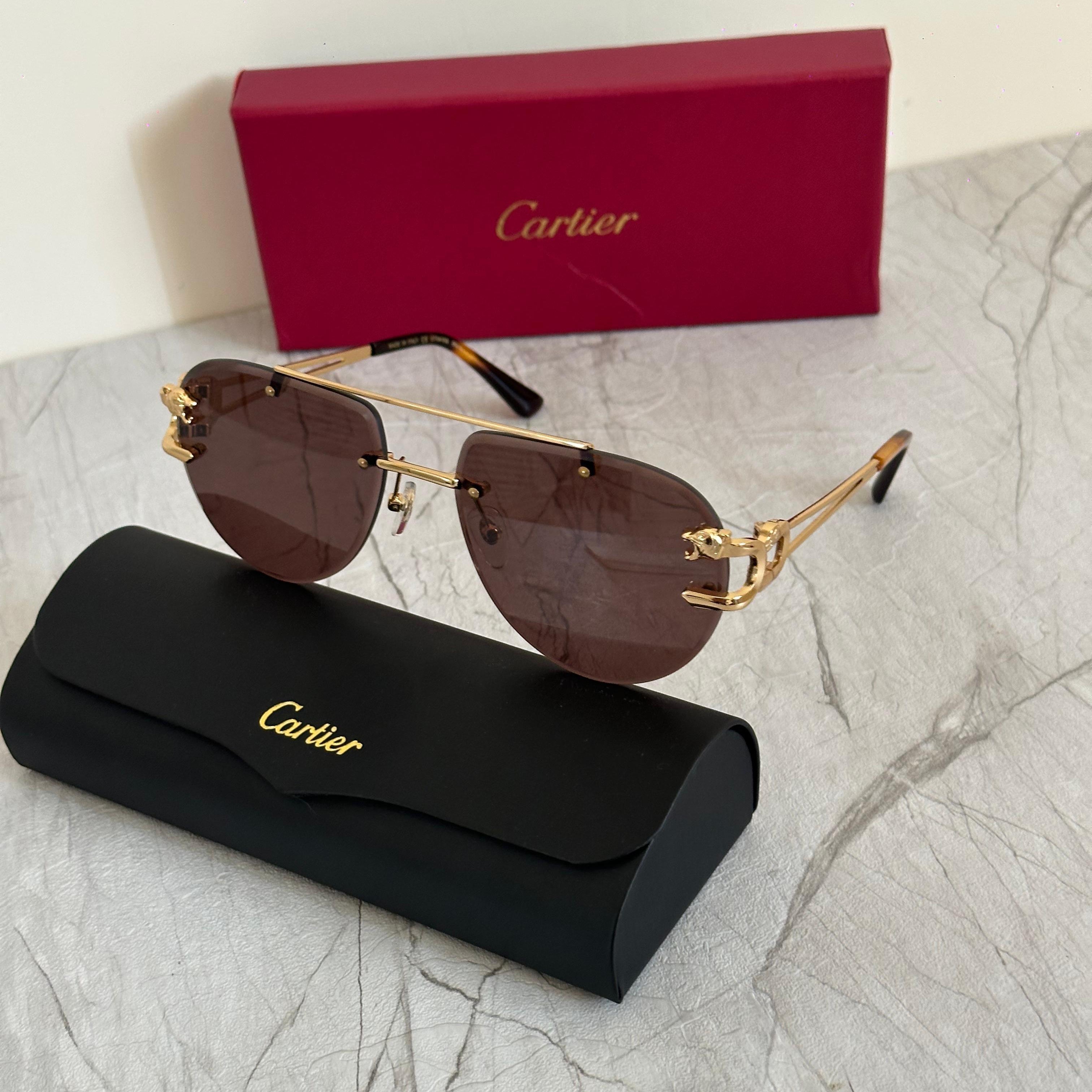 Cartier CT0368S Panthère de Cartier Shield Sunglasses