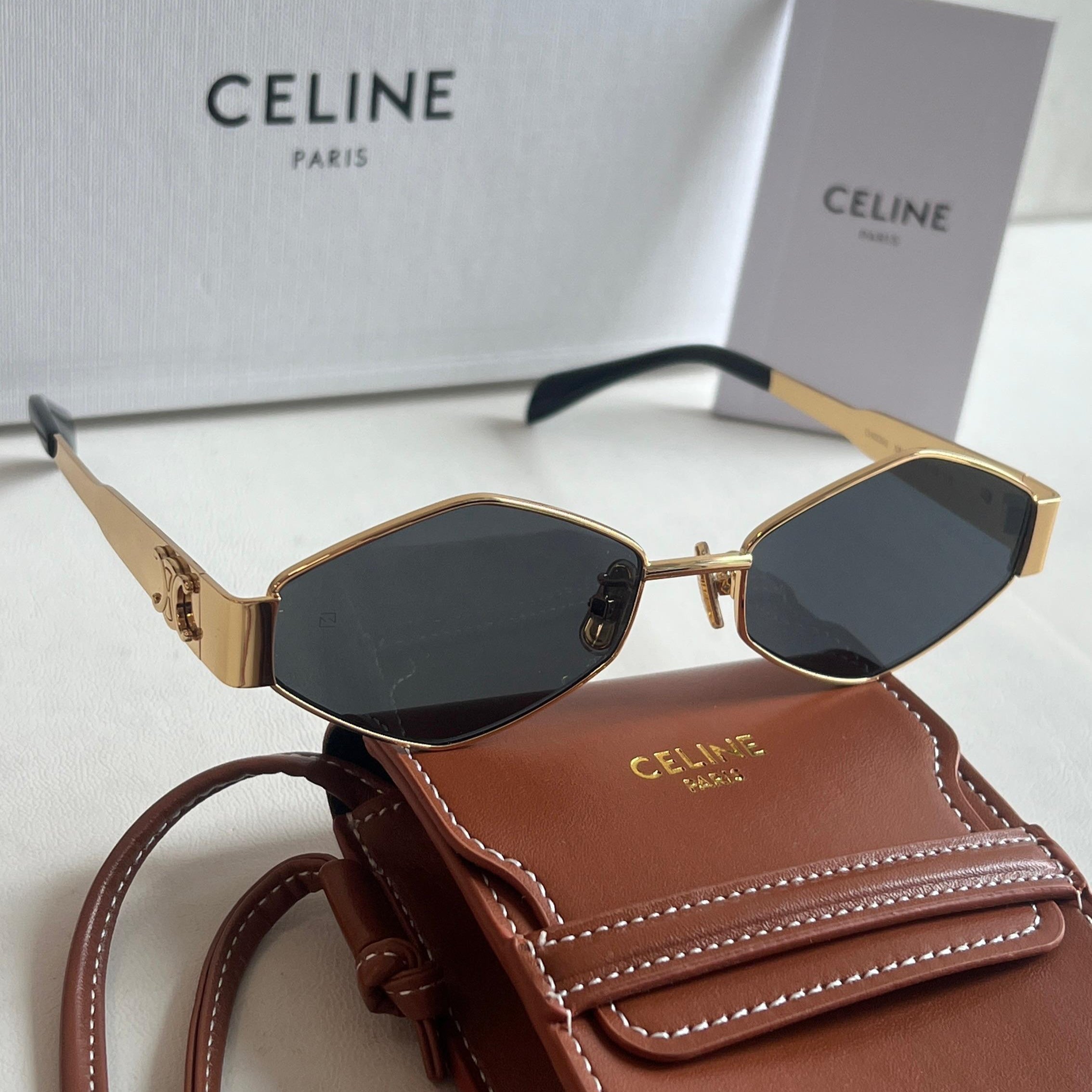 Celine Geometric Slim Shield Sunglasses
