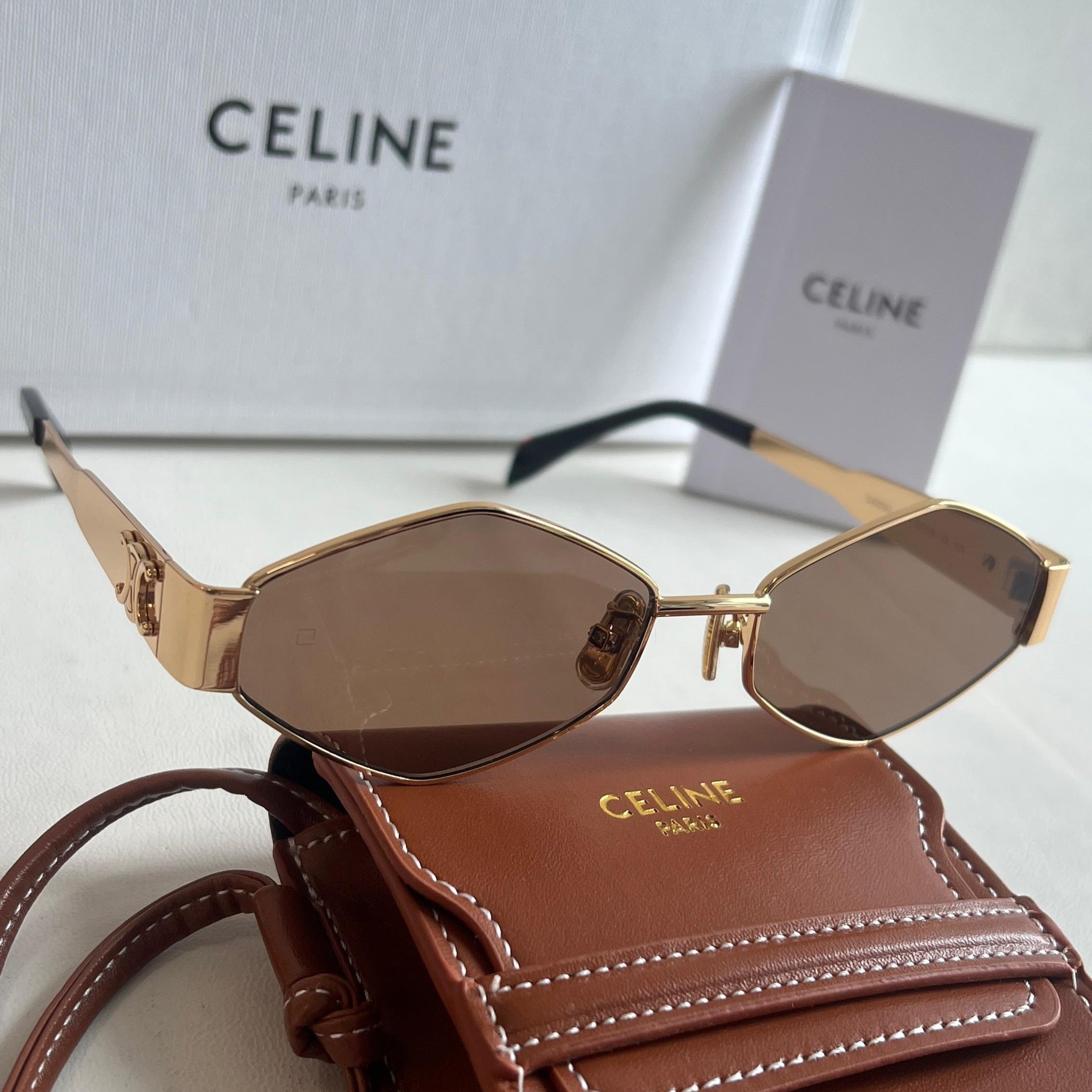 Celine Geometric Slim Shield Sunglasses
