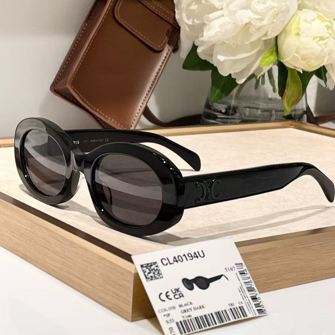 Celine CL40194U Milky White Oval Sunglasses