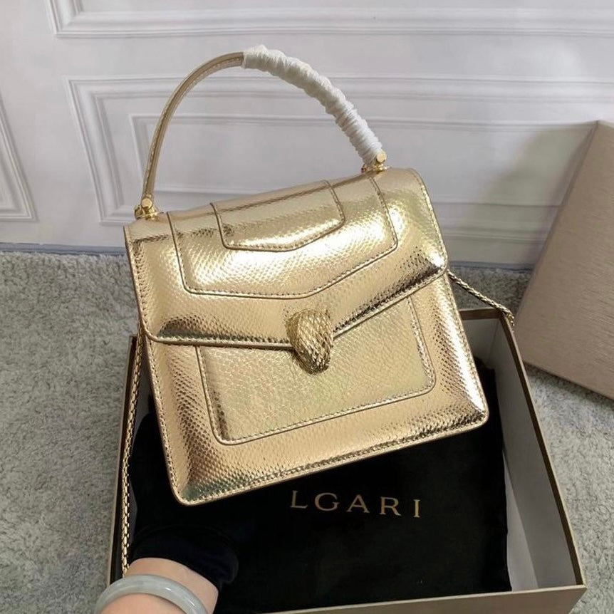 Bvlgari Serpenti Forever Snake Leather Bag