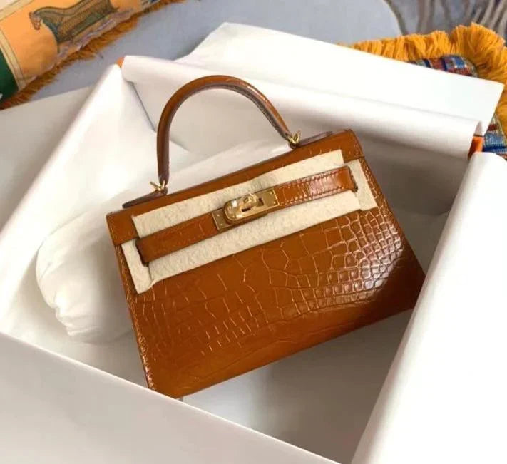Hermes Kelly Mini Crocodile 21 Cm Bag