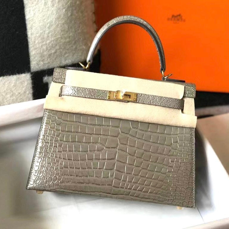 Hermes Kelly 25 Alligator Bag