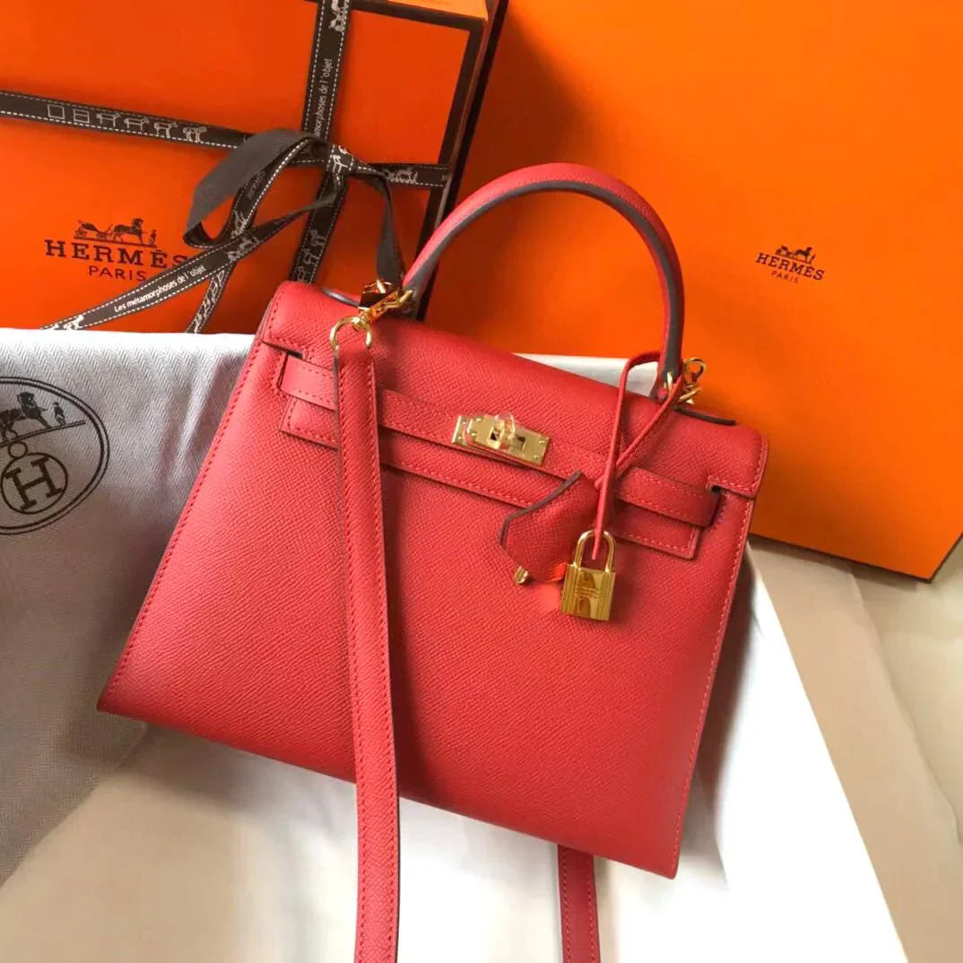 Hermes Kelly 25Cm Caviar leather Bag