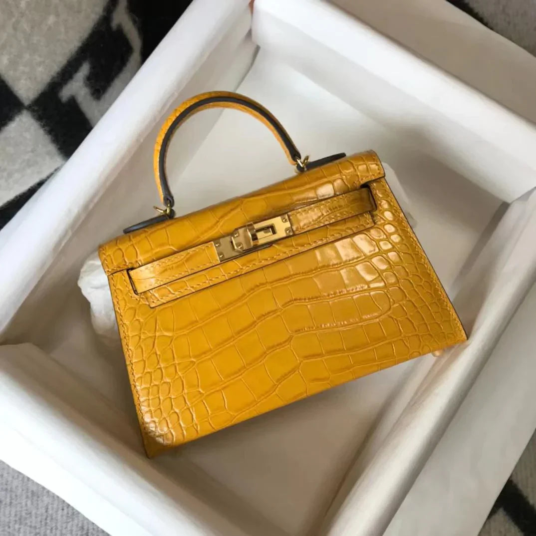 Hermes Kelly Mini Crocodile 21 Cm Bag