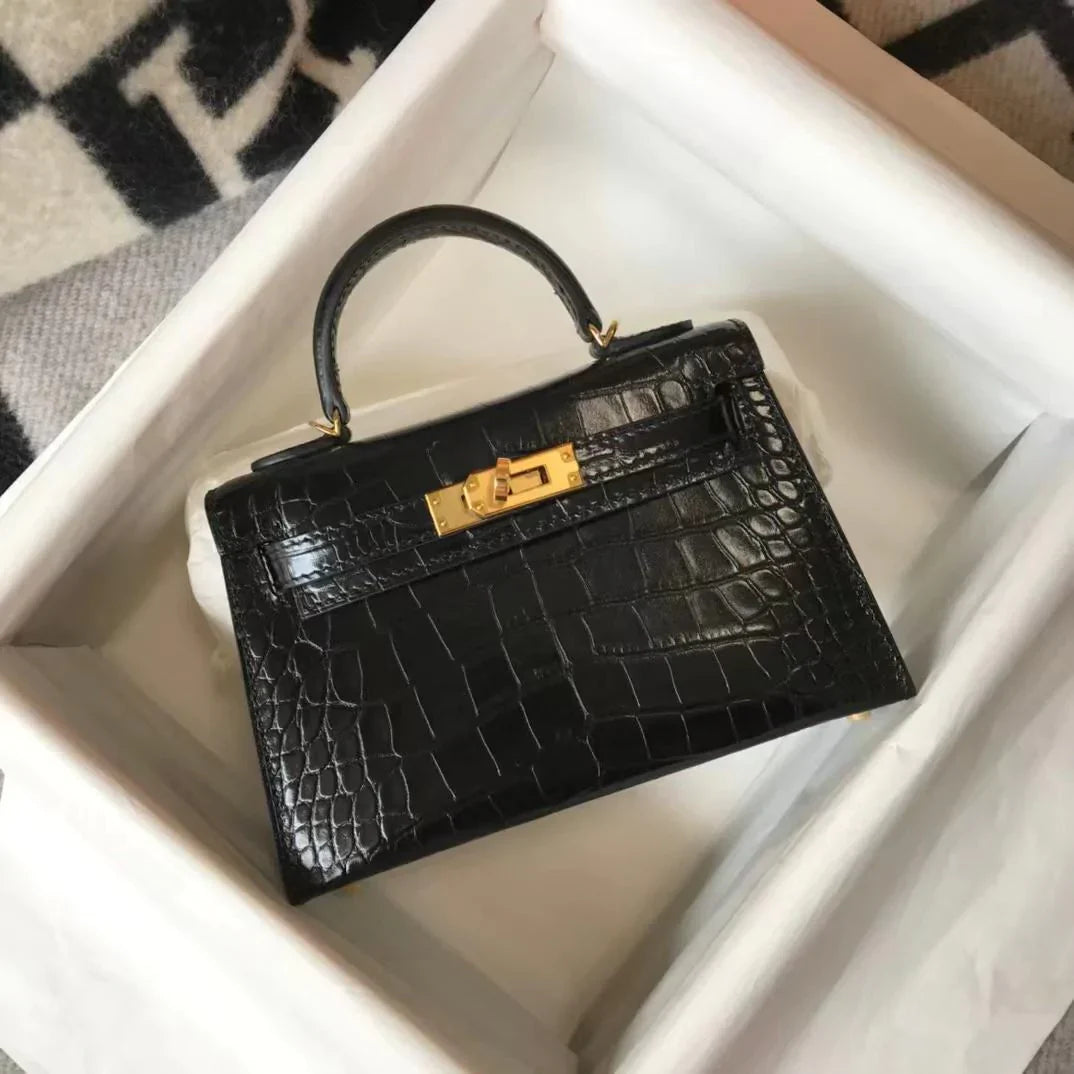 Hermes Kelly Mini Crocodile 21 Cm Bag