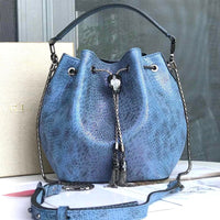 Bvlgari serpenti forever bucket snakeskin Shoulder Bag