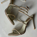 René Caovilla Cleo Crystal-Embellished Coil Shoes