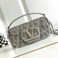 Valentino Garavani Small Locò Toile Cotton Bag