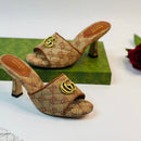 Gucci leather Marmont block shoes
