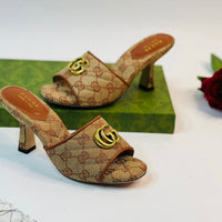 Gucci leather Marmont block shoes